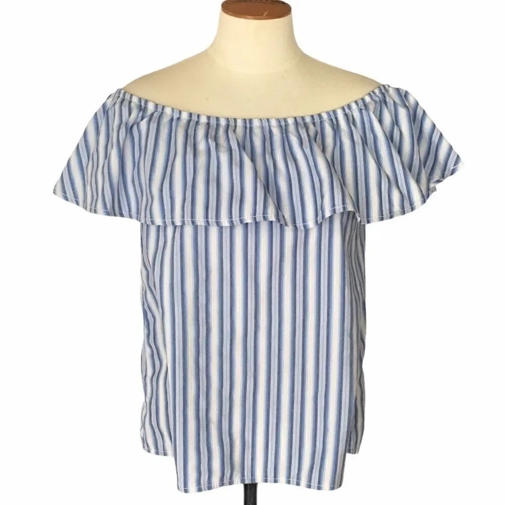 Altar'd State Striped Off Shoulder Top Size XS - Picture 1 of 3